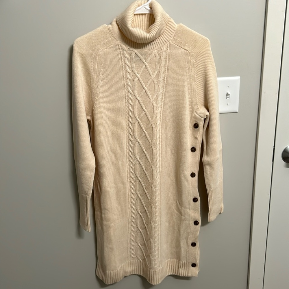 J. Crew Cable-knit Turtleneck Sweater Dress NWT